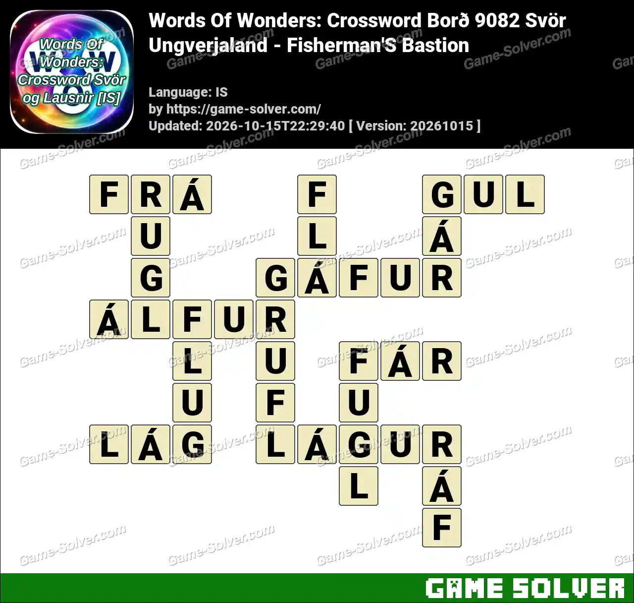 Words Of Wonders: Crossword Borð 9082 Svör – Ungverjaland – Fisherman’S Bastion